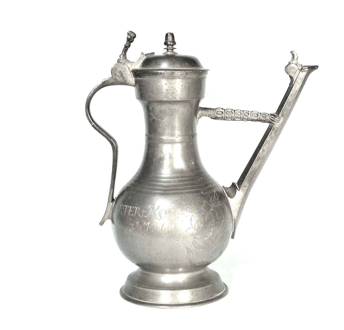 Pewter Ewer "stegkanne" - Bern (switzerland), 18th Century-photo-6