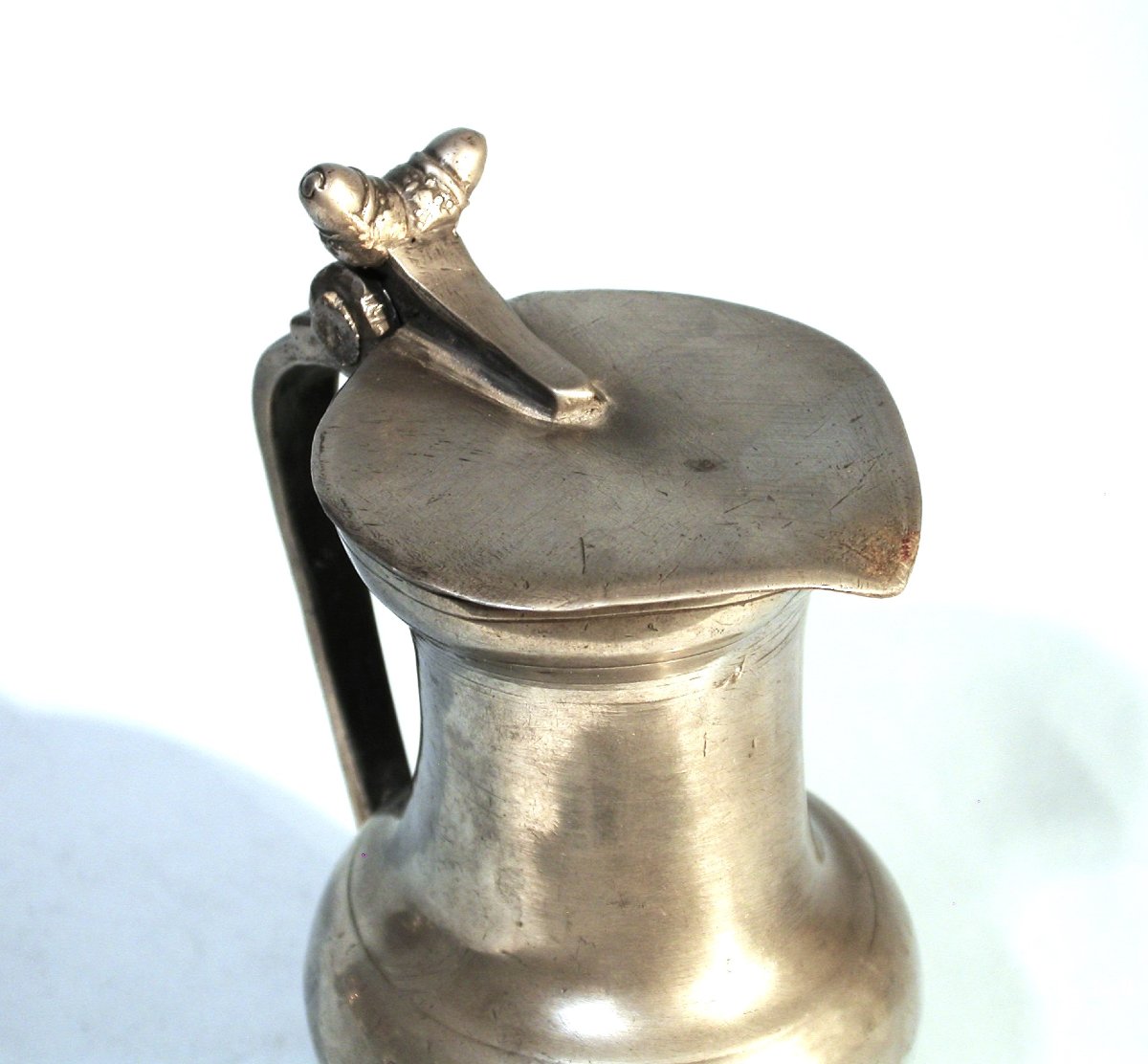 Pewter Wine Pitcher - Langres (champagne), 18th Century-photo-2