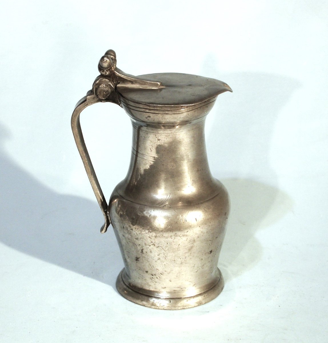 Pewter Wine Pitcher - Langres (champagne), 18th Century-photo-4