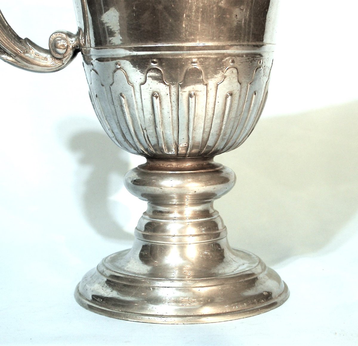Beautiful Pewter Ewer - Toulouse, Early 18th Century-photo-3
