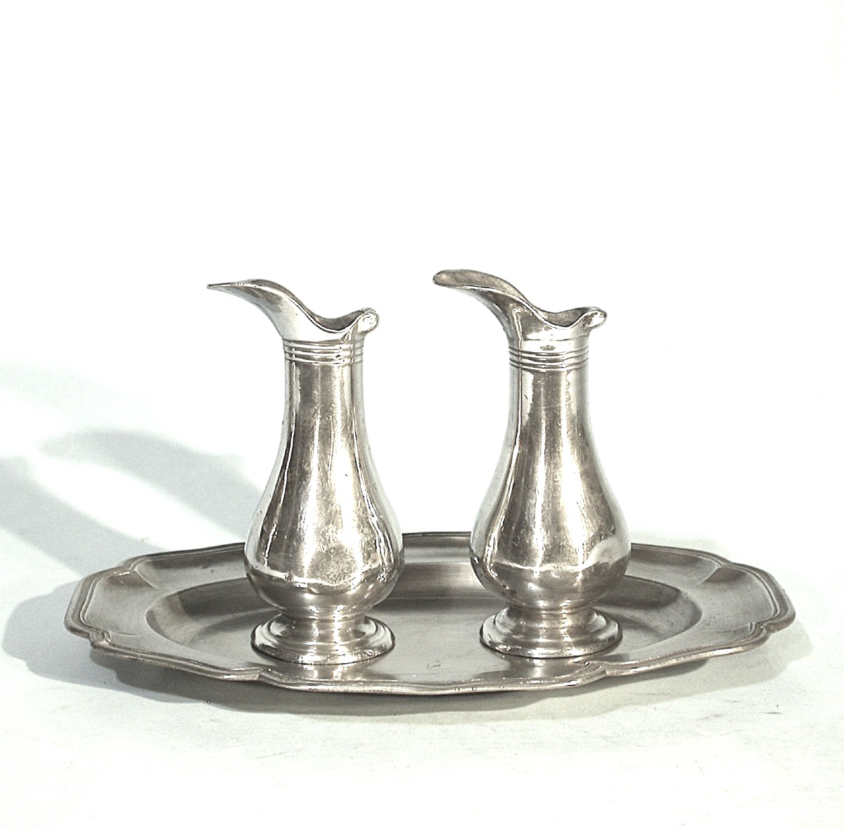 Pair Of Pewter Liturgical Burettes - Strasbourg, 18th Century-photo-2