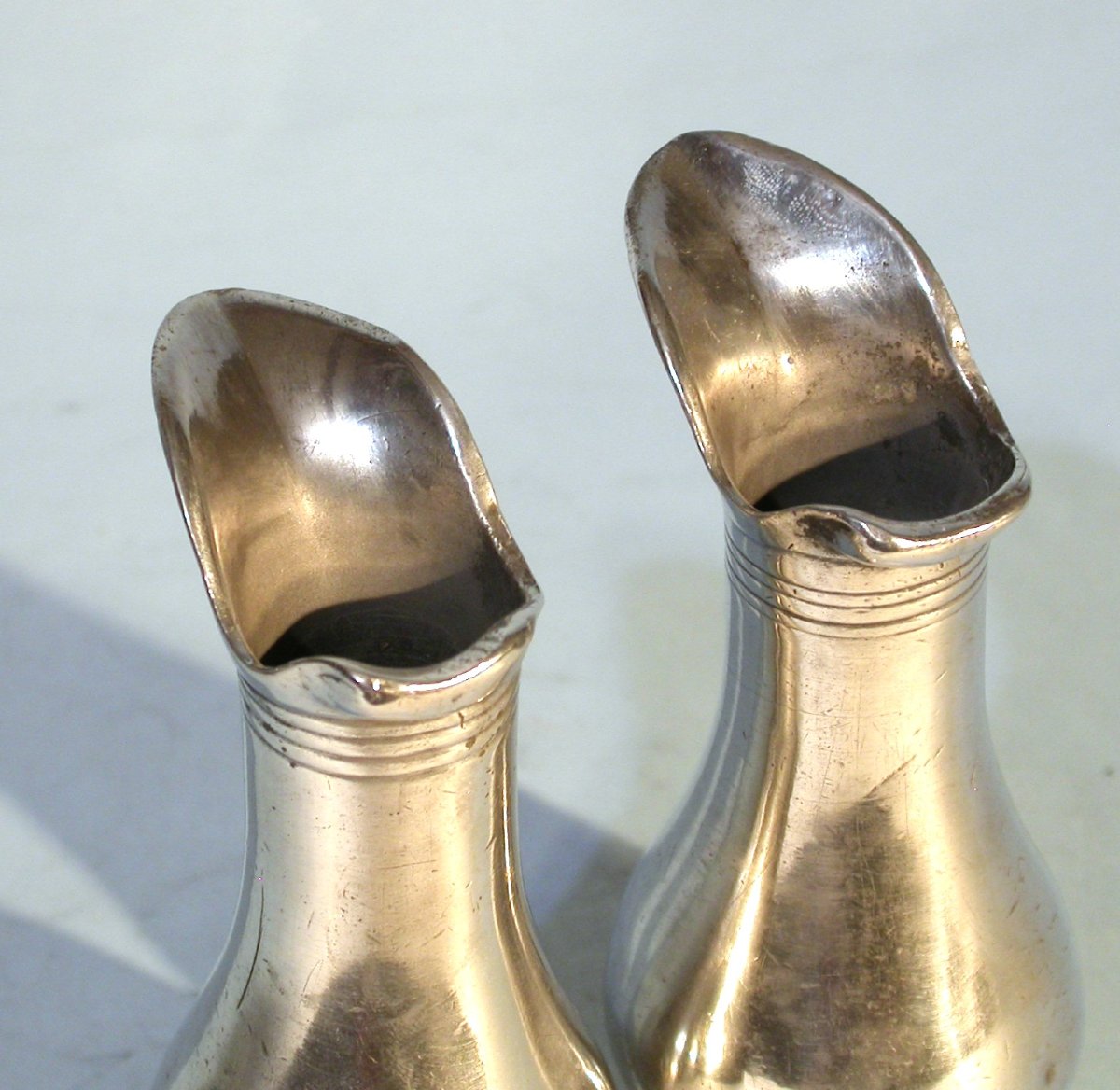 Pair Of Pewter Liturgical Burettes - Strasbourg, 18th Century-photo-2