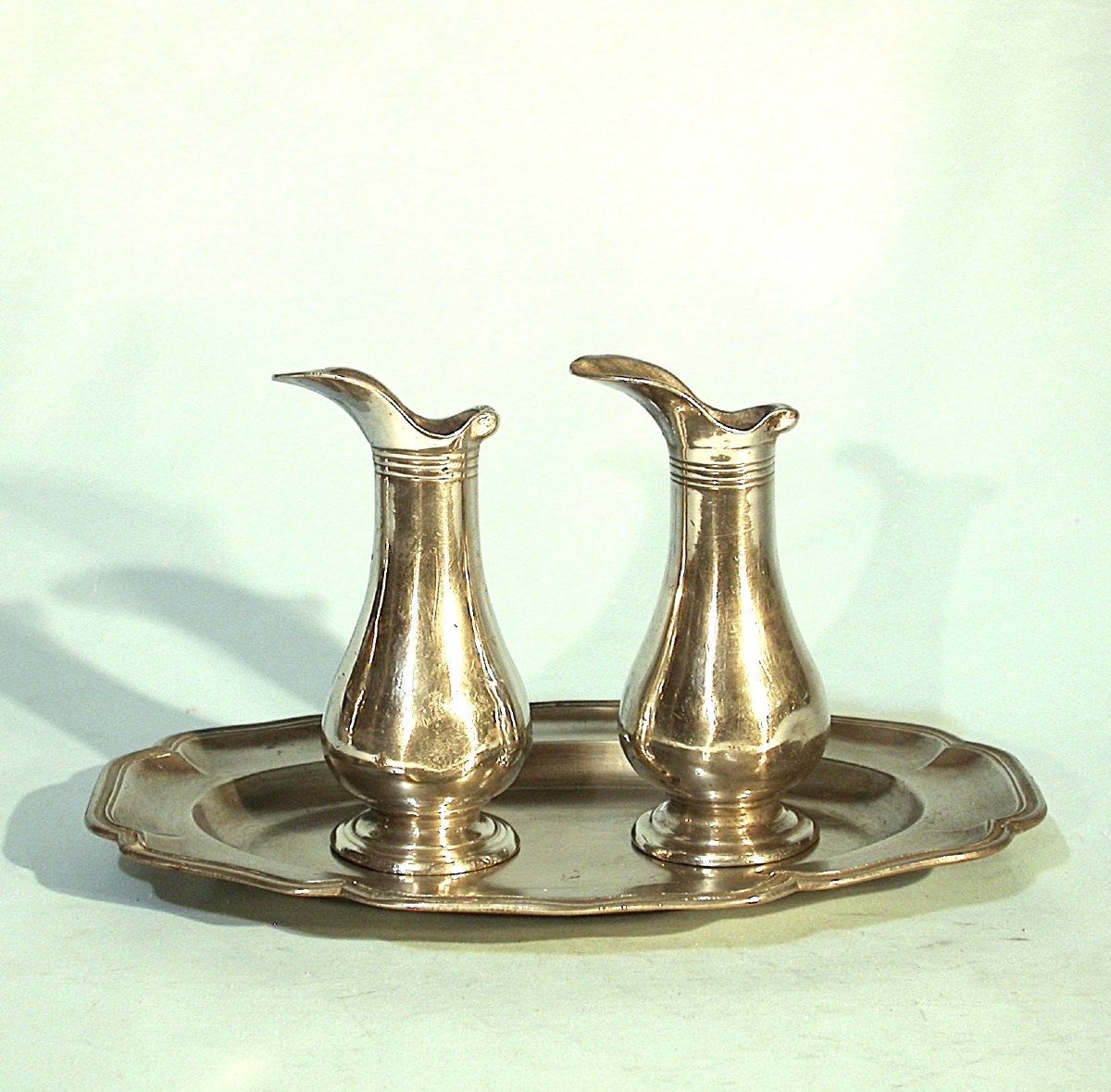 Pair Of Pewter Liturgical Burettes - Strasbourg, 18th Century-photo-5