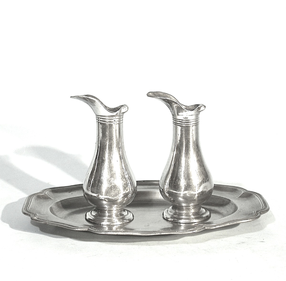 Pair Of Pewter Liturgical Burettes - Strasbourg, 18th Century-photo-5