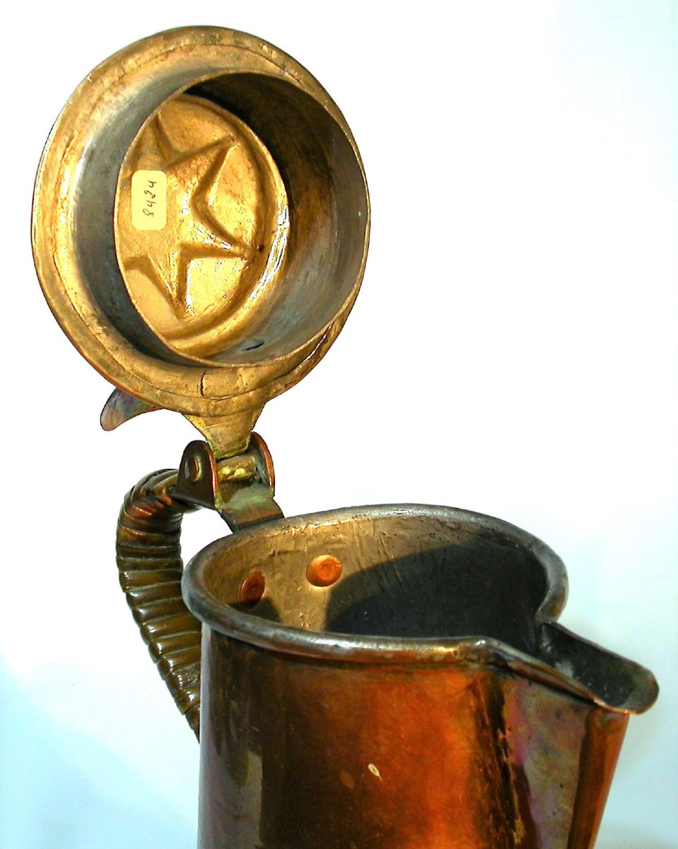 COQUEMAR EN CUIVRE - FRANCE, FIN DU XVIII ème s-photo-2