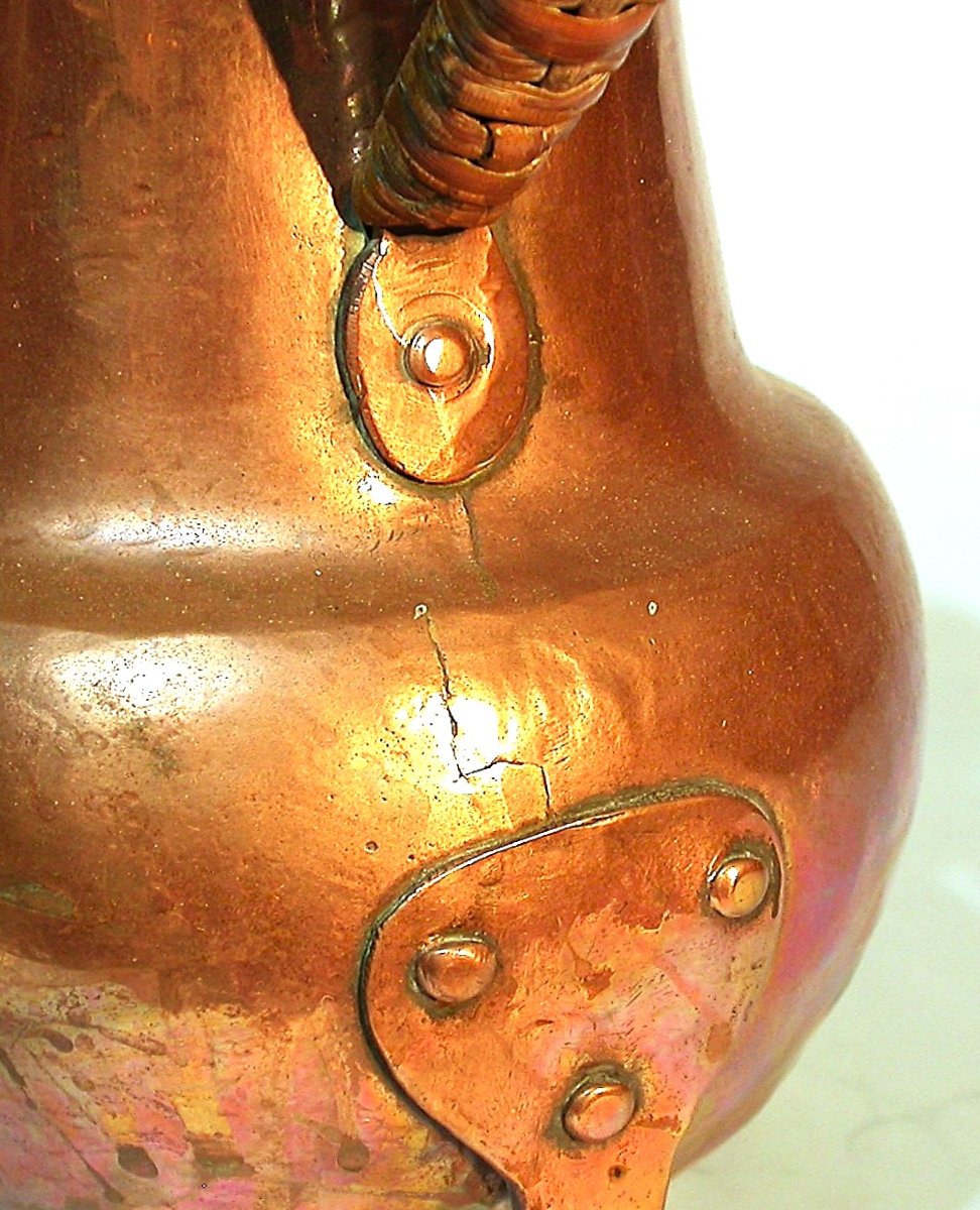 COQUEMAR EN CUIVRE - FRANCE, FIN DU XVIII ème s-photo-3