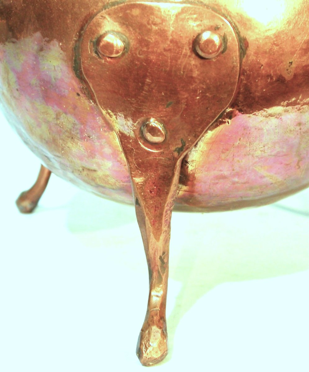 COQUEMAR EN CUIVRE - FRANCE, FIN DU XVIII ème s-photo-4