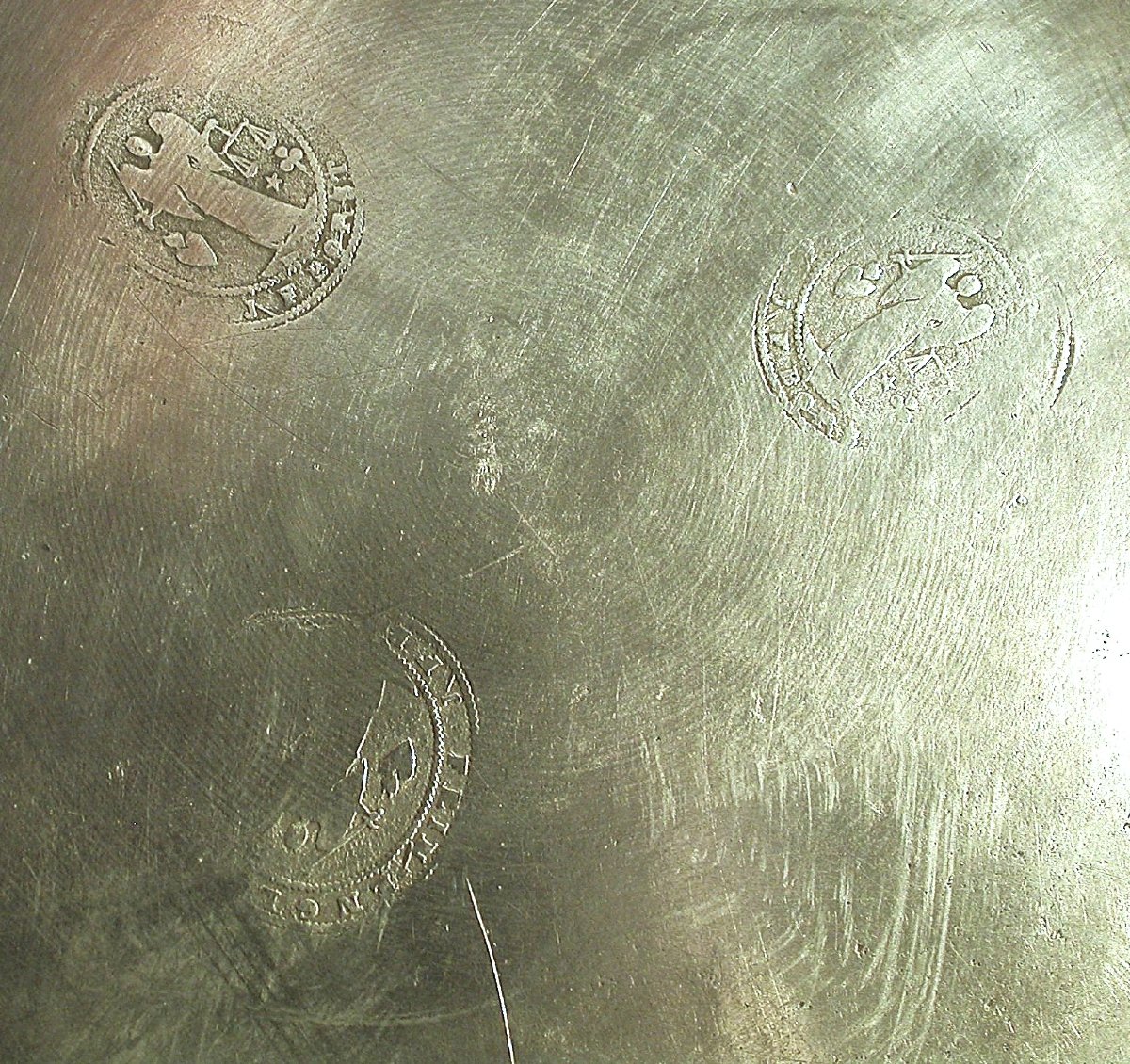 BELLE ASSIETTE EN ETAIN - STRASBOURG, DEBUT DU XIX ème s-photo-2