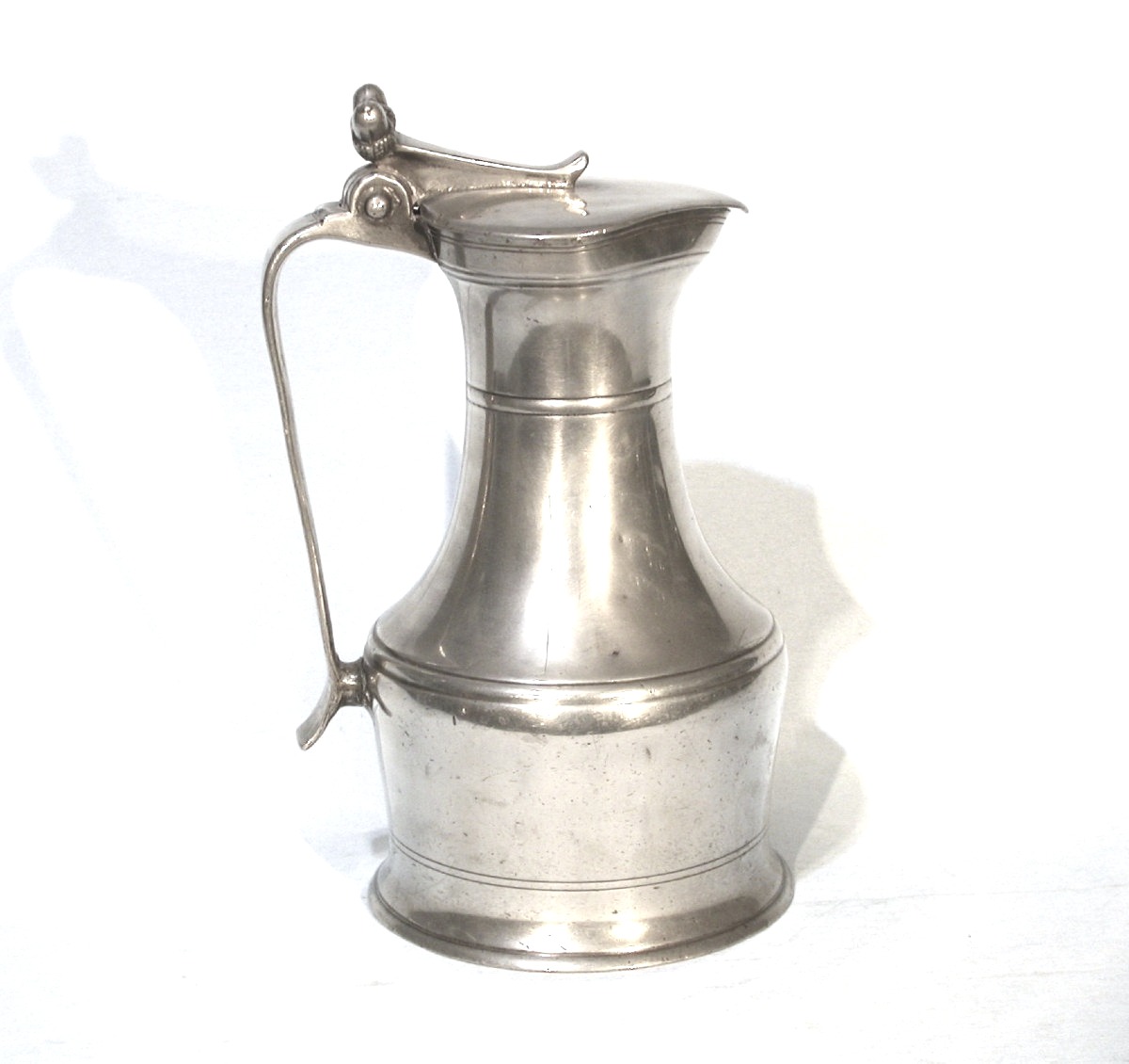 Very Rare Glass Pewter Wine Pitcher (brittany), 18th Century-photo-2