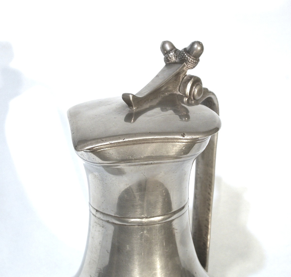Very Rare Glass Pewter Wine Pitcher (brittany), 18th Century-photo-3