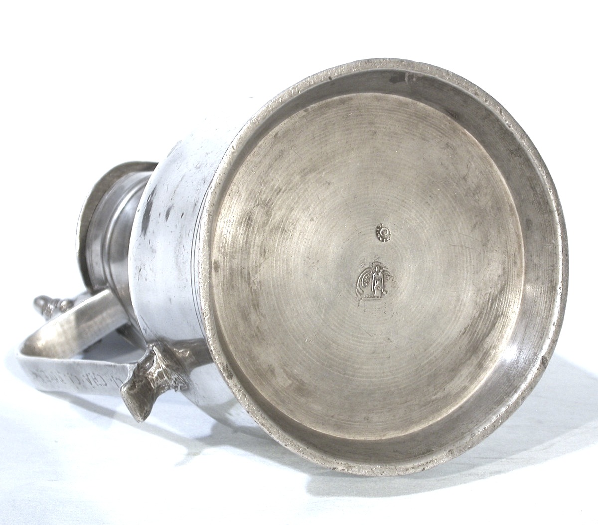 Very Rare Glass Pewter Wine Pitcher (brittany), 18th Century-photo-2