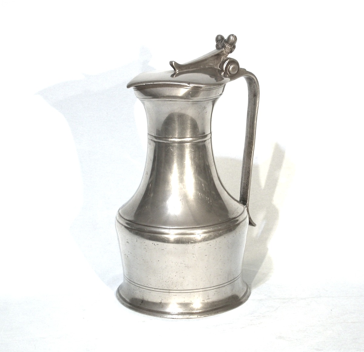 Very Rare Glass Pewter Wine Pitcher (brittany), 18th Century