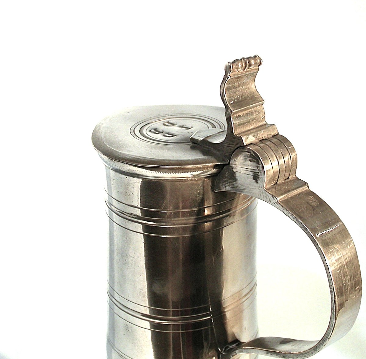 PICHET À VIN EN ETAIN - STRASBOURG, TOUT DEBUT DU XIX ème s.-photo-3