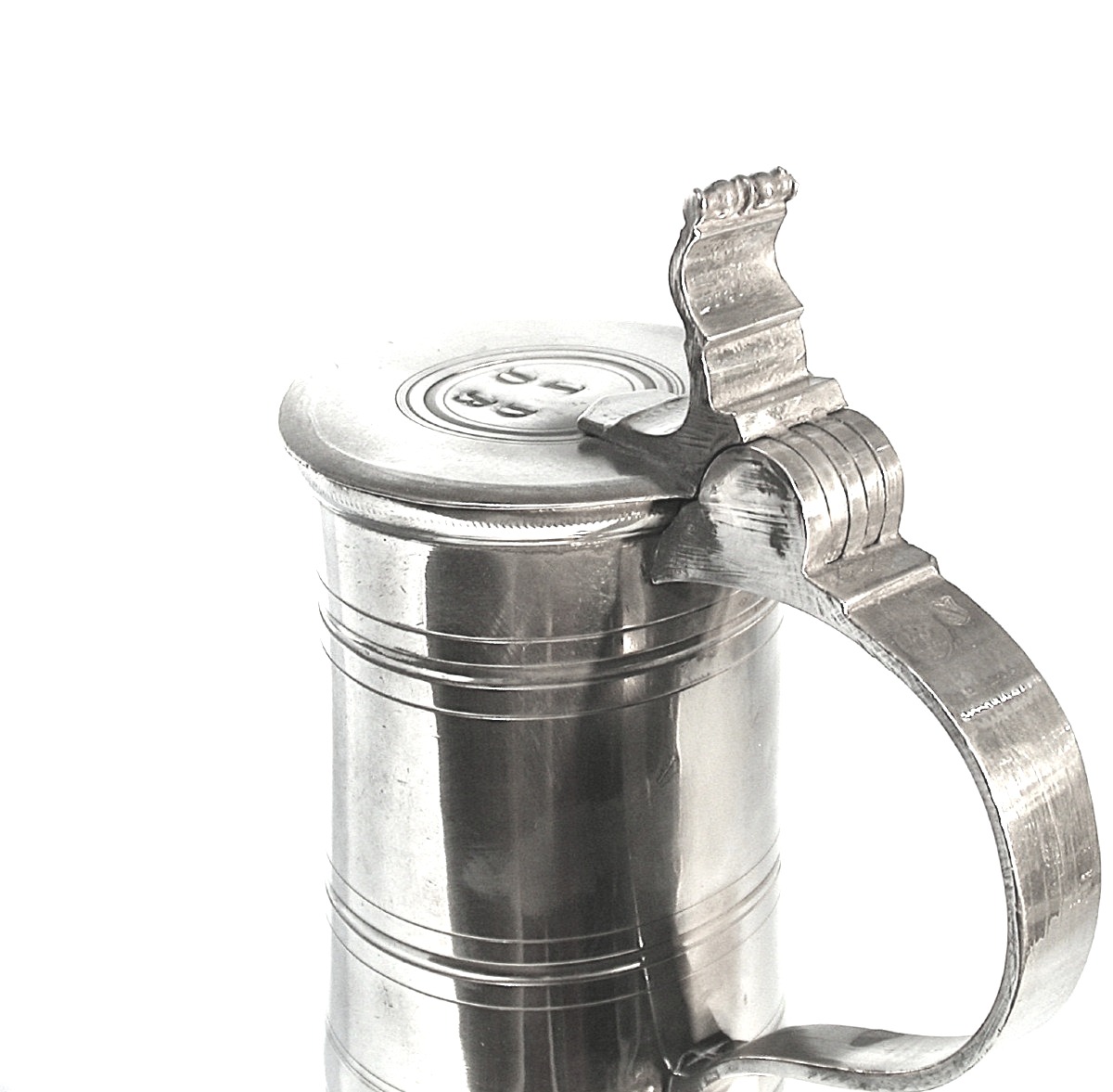 Pewter Wine Pitcher - Strasbourg, Very Early 19th Century.-photo-3