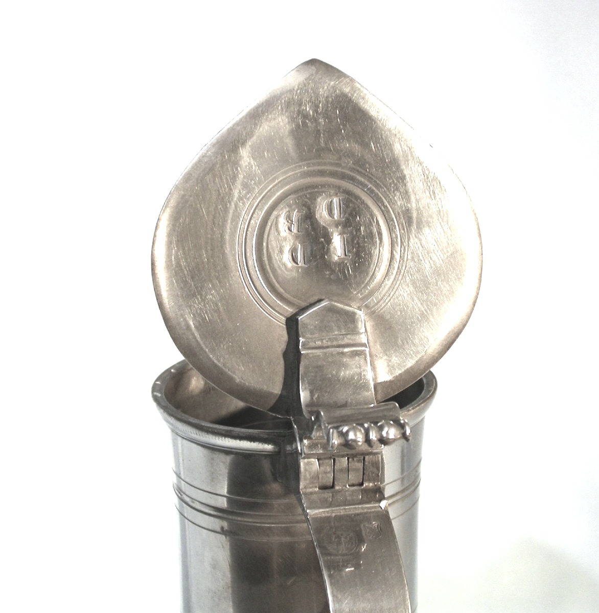 Pewter Wine Pitcher - Strasbourg, Very Early 19th Century.-photo-4