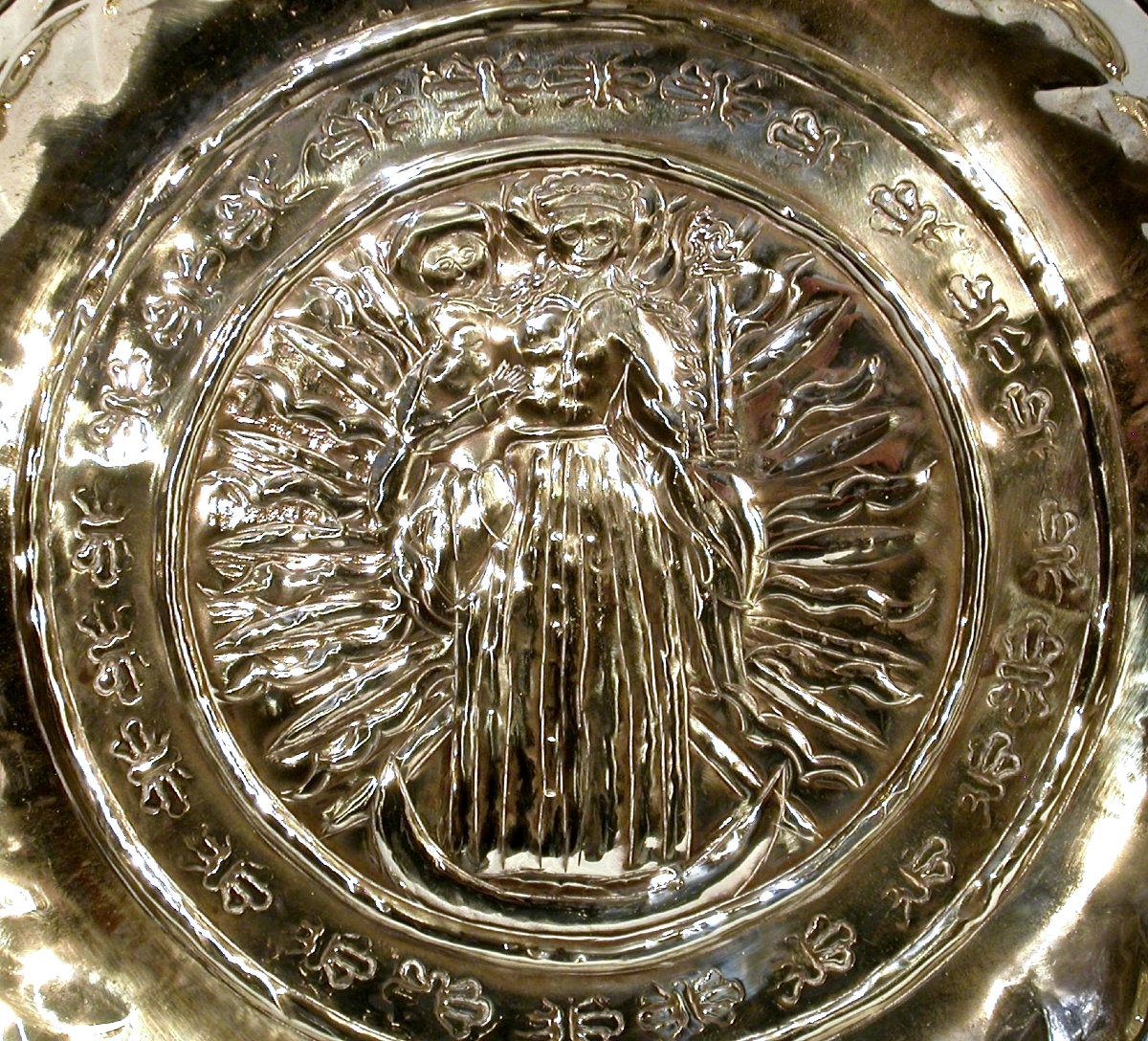 Brass Offering Plate - Germany Or Flanders, 17th Century-photo-3