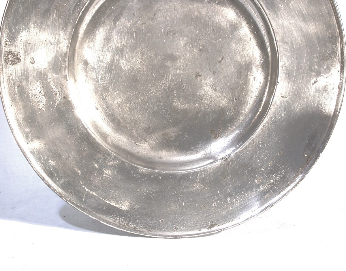"cardinal" Plate In Pewter - Brussels, Circa 1700-photo-4