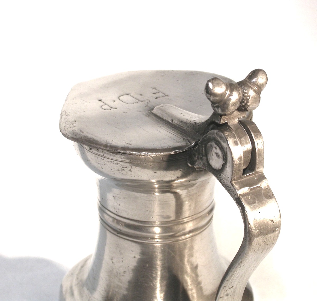 Pewter Wine Pitcher - Savoy, 18th Century-photo-3