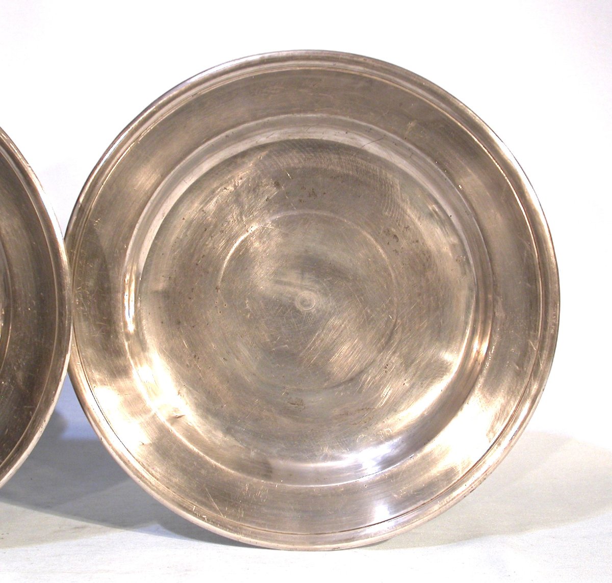 Pair Of Pewter Plates - Turin (italy), 18th Century-photo-3