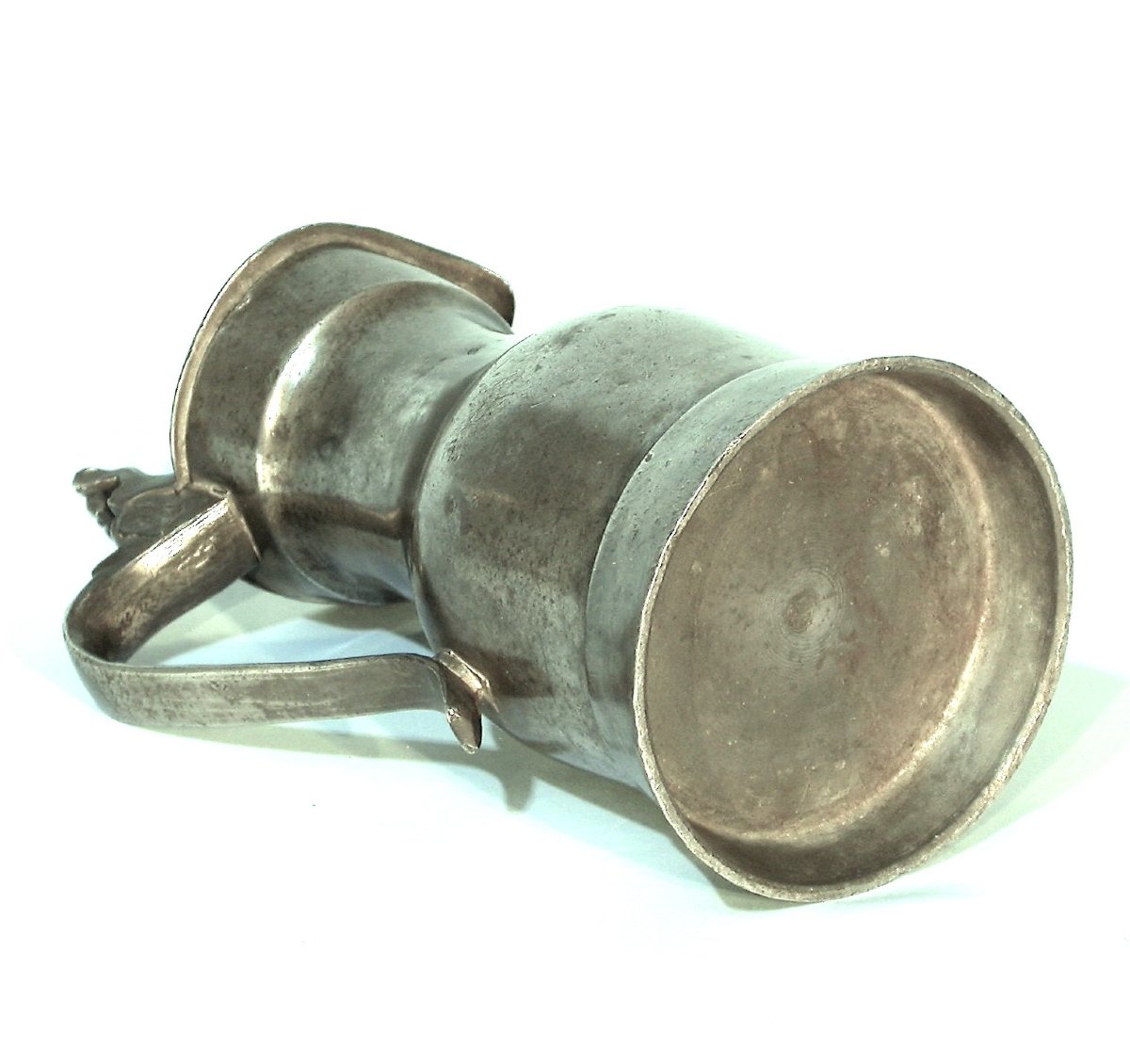 Pewter Wine Pitcher - Pontoise, 18th Century-photo-3