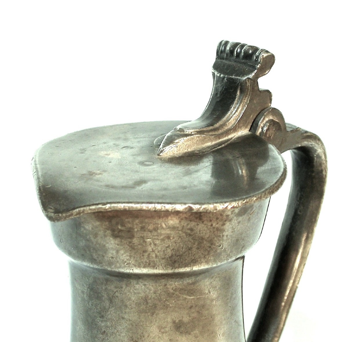 Pewter Wine Pitcher - Pontoise, 18th Century-photo-1