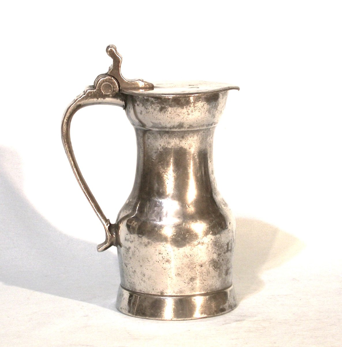 Pewter Wine Pitcher - Etampes, 18th Century-photo-2