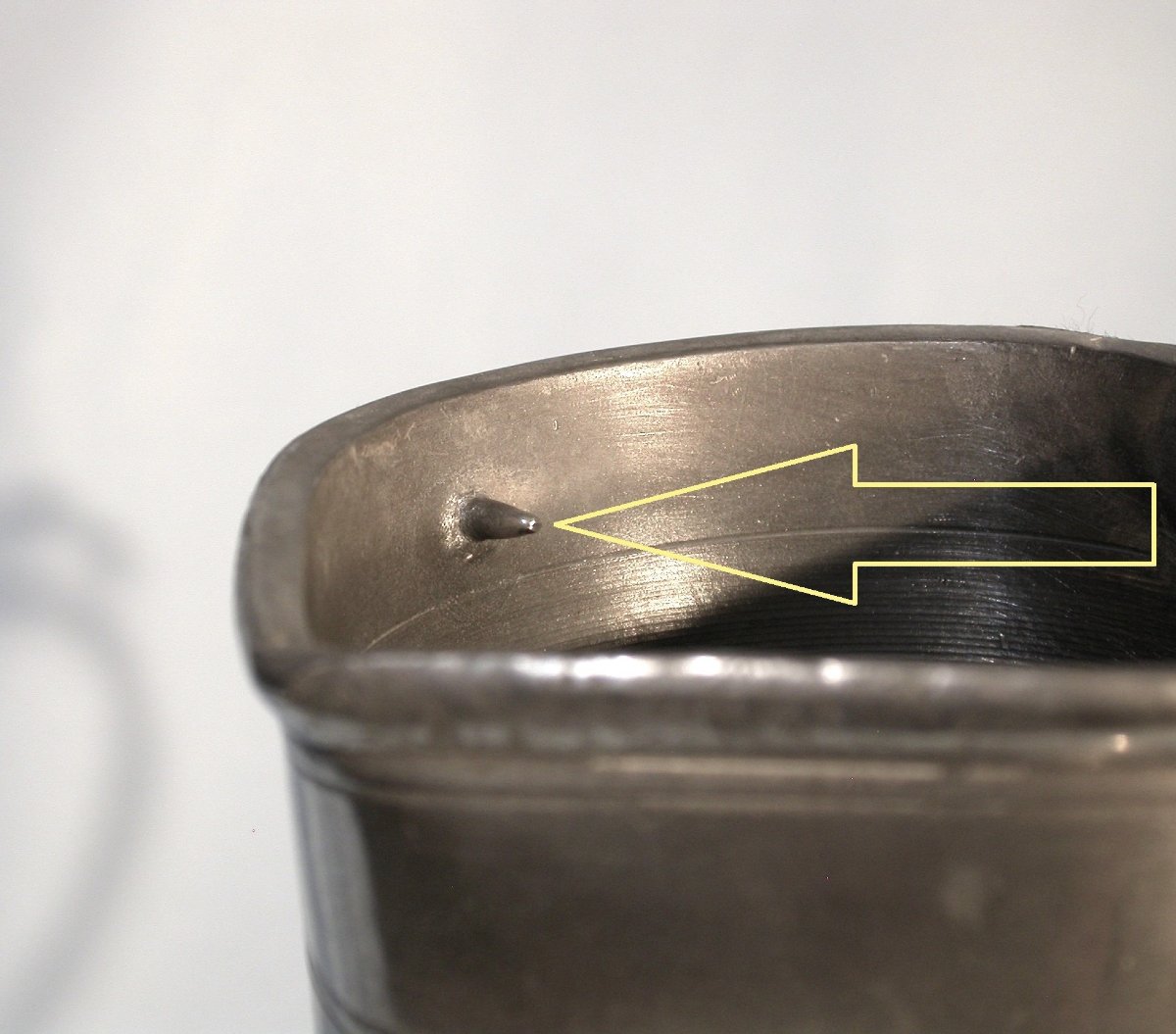 Pewter Wine Pitcher - Strasbourg, 18th Century-photo-3