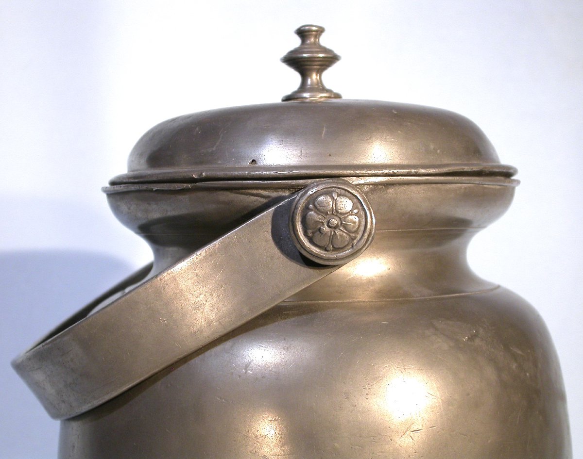 Rare Double Pewter Dinner Carrier - Langres (champagne), 18th Century-photo-4