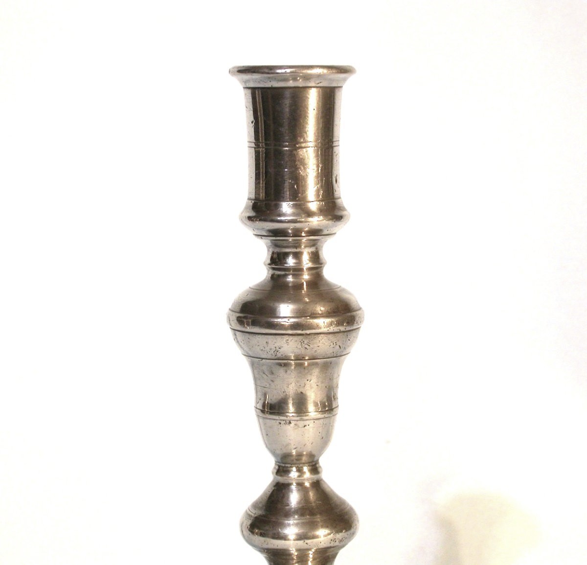 Set Of Three Pewter Torchlights - Avallon, Circa 1800-photo-3