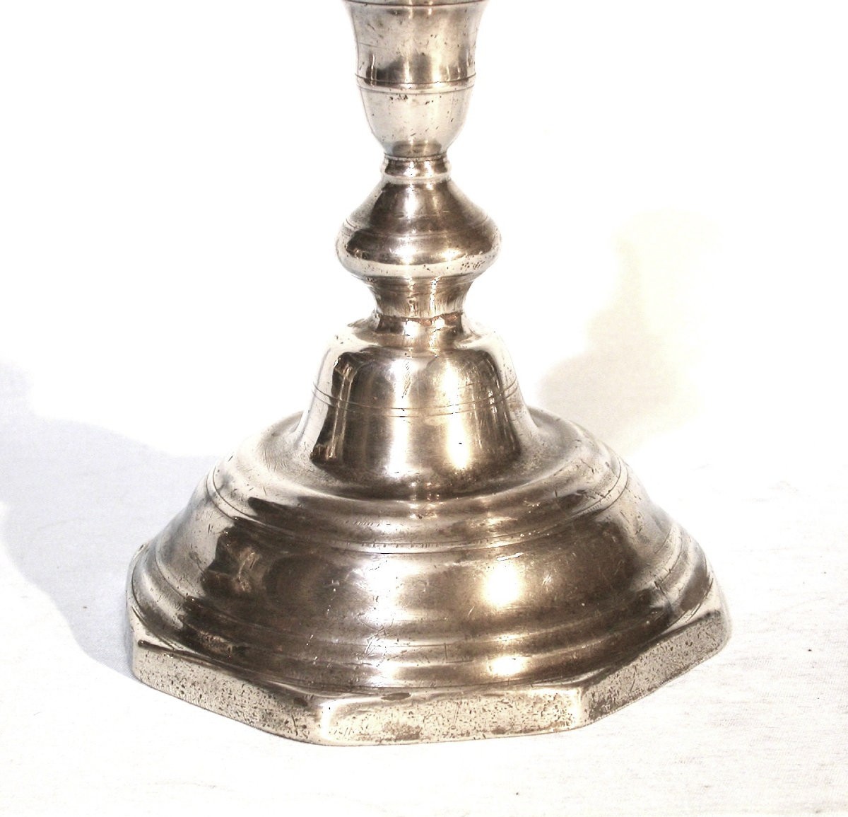 Set Of Three Pewter Torchlights - Avallon, Circa 1800-photo-4