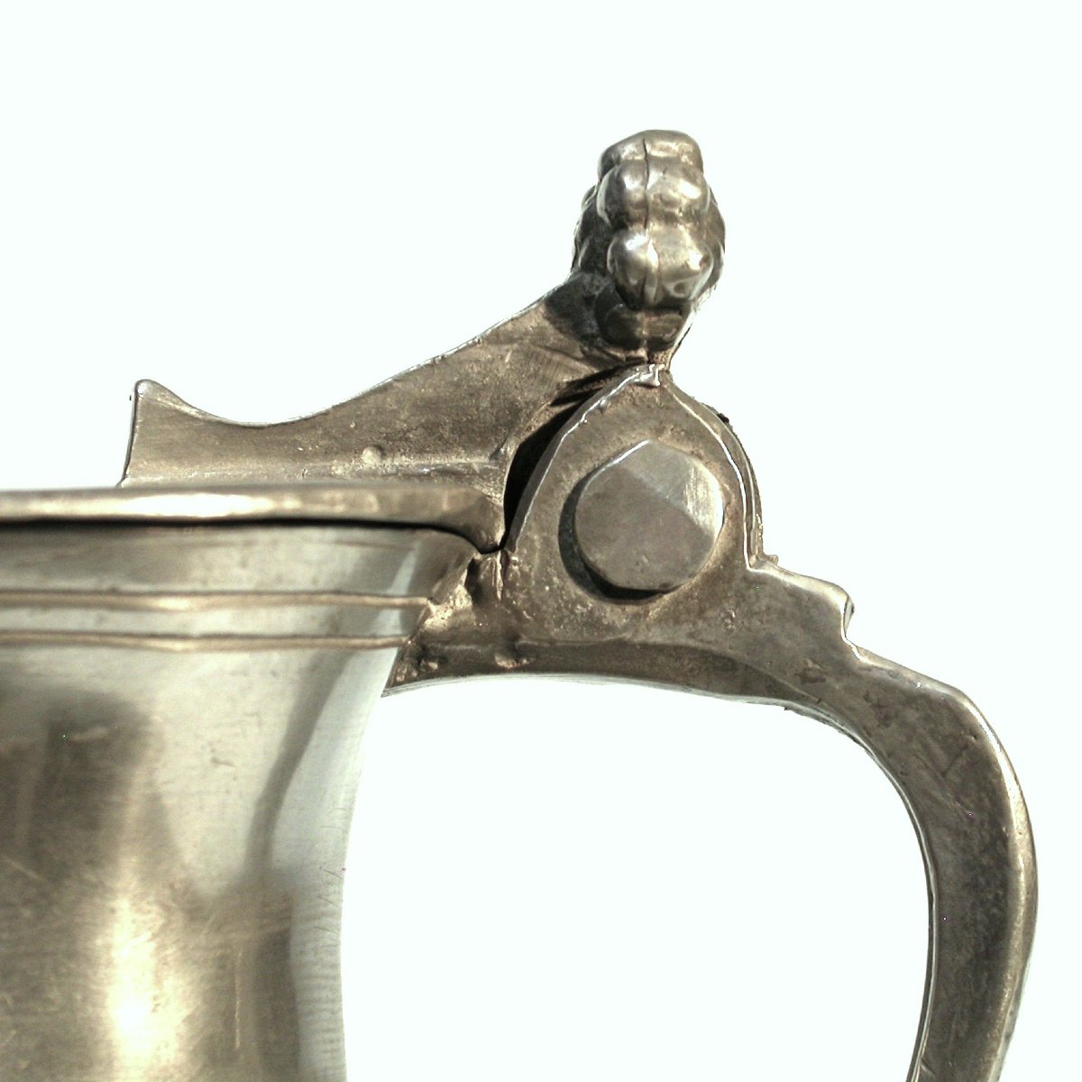 Very Rare Pewter Wine Pitcher From Joinville (champagne), Circa 1700-photo-3