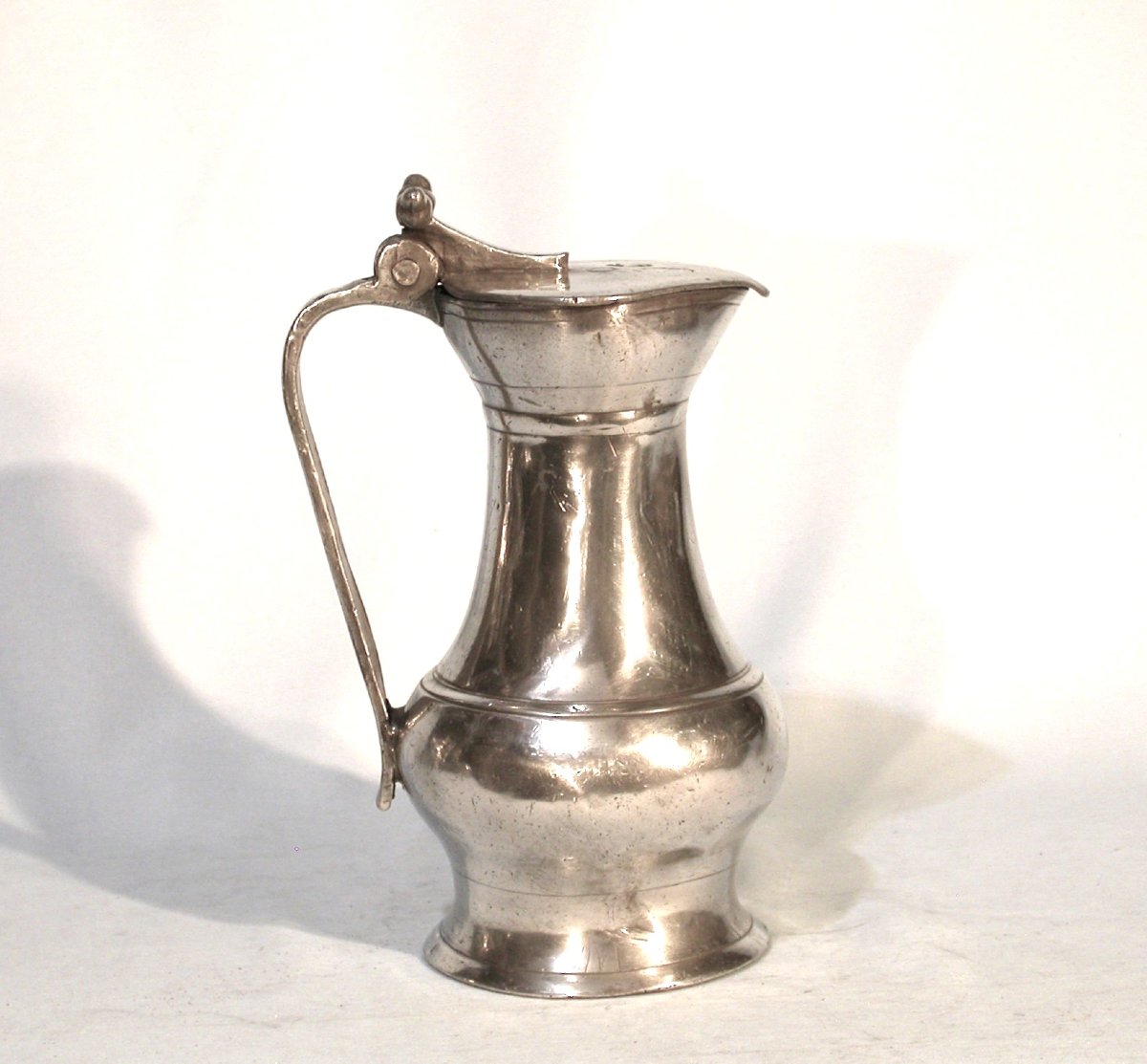 Extremely Rare Pewter Wine Pitcher - Mirecourt (lorraine), Circa 1700-photo-2