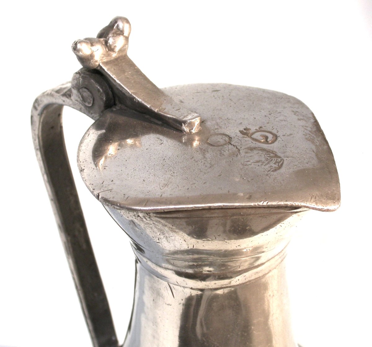 Extremely Rare Pewter Wine Pitcher - Mirecourt (lorraine), Circa 1700-photo-4