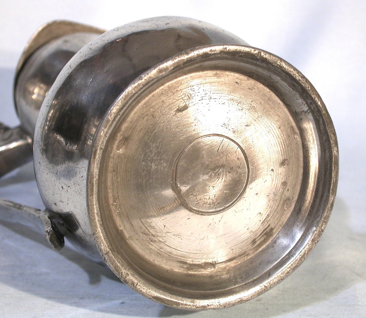 Extremely Rare Pewter Wine Pitcher - Mirecourt (lorraine), Circa 1700-photo-2