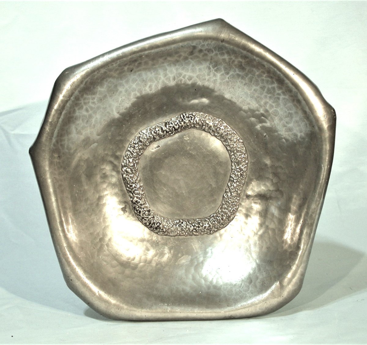 "art Deco" Pewter Bowl By Rene Delavan-photo-2