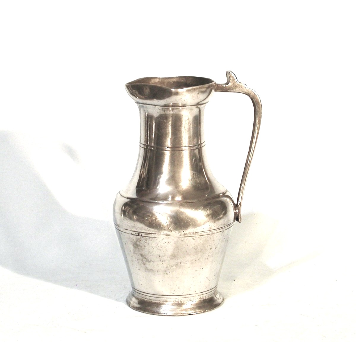 Open Pewter Wine Pitcher - Burgundy Or Champagne, 18th Century-photo-3
