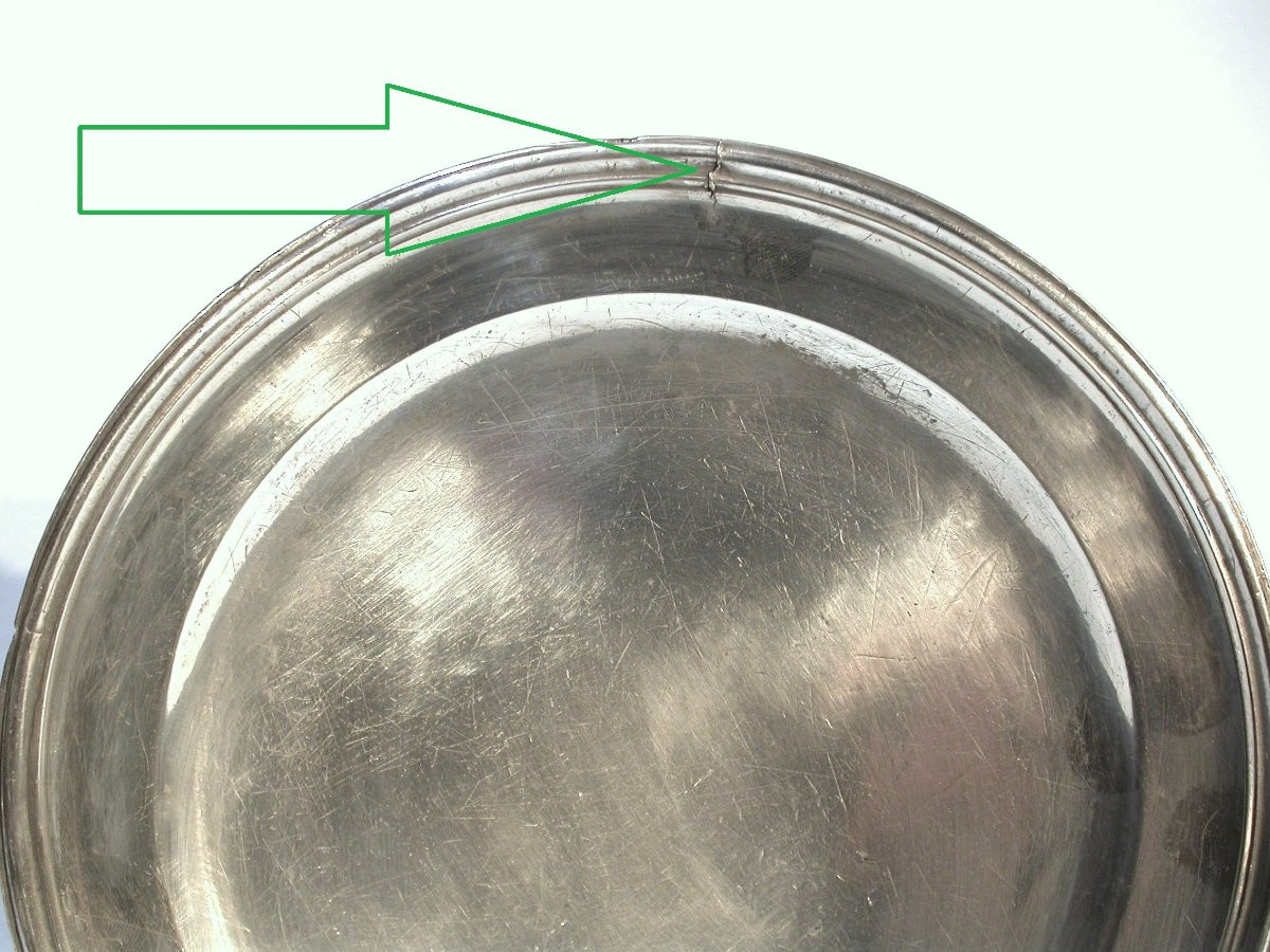 Pewter Plate - Lyon, Early 18th Century-photo-3