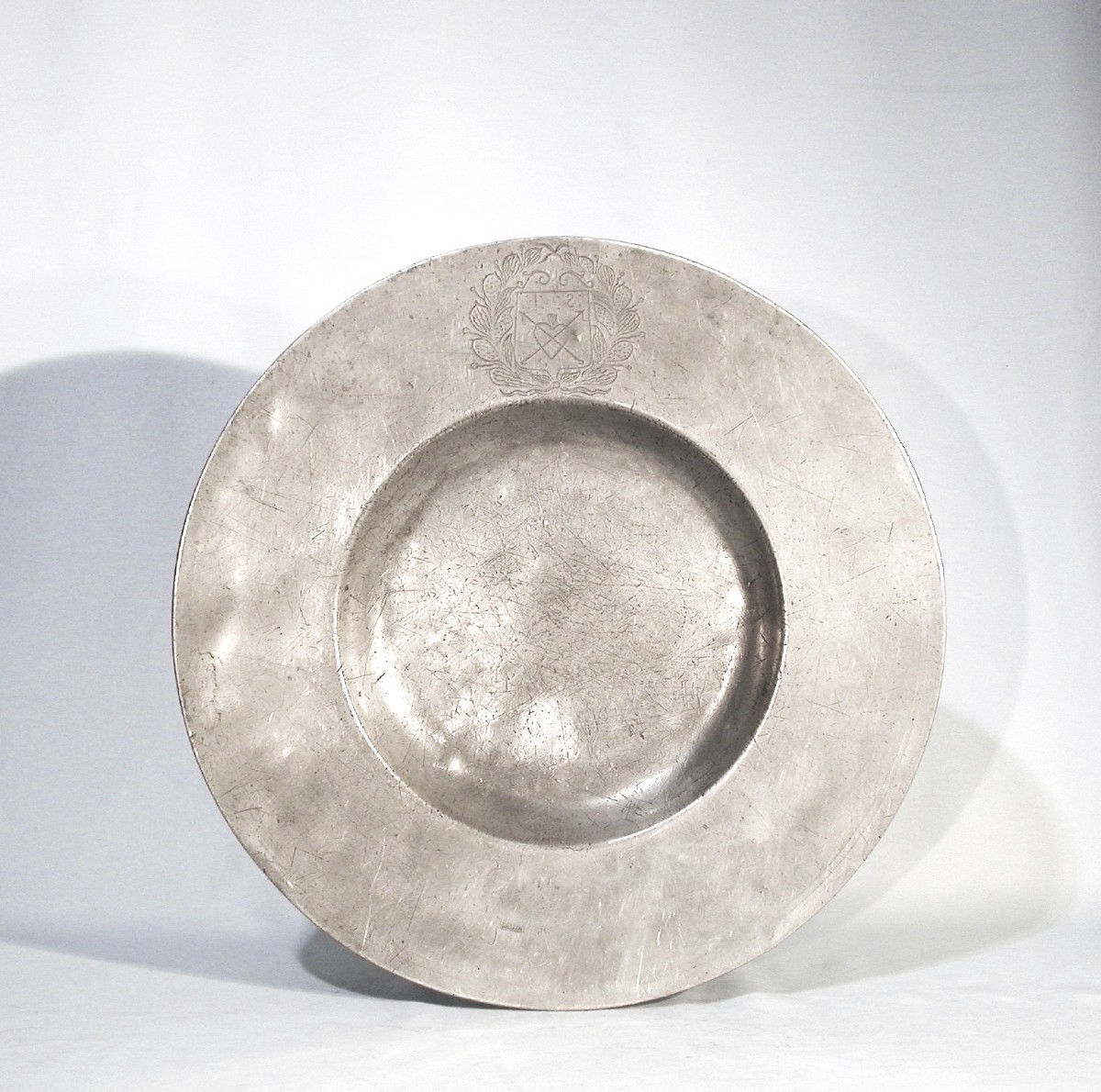 Large Pewter "cardinal" Platter - France, Circa 1700