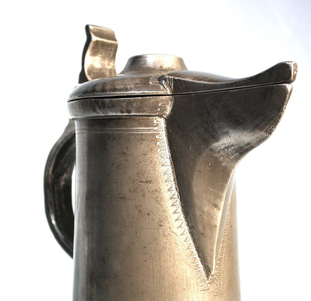 Pewter Wine Pitcher - Nuremberg, 19th Century-photo-1
