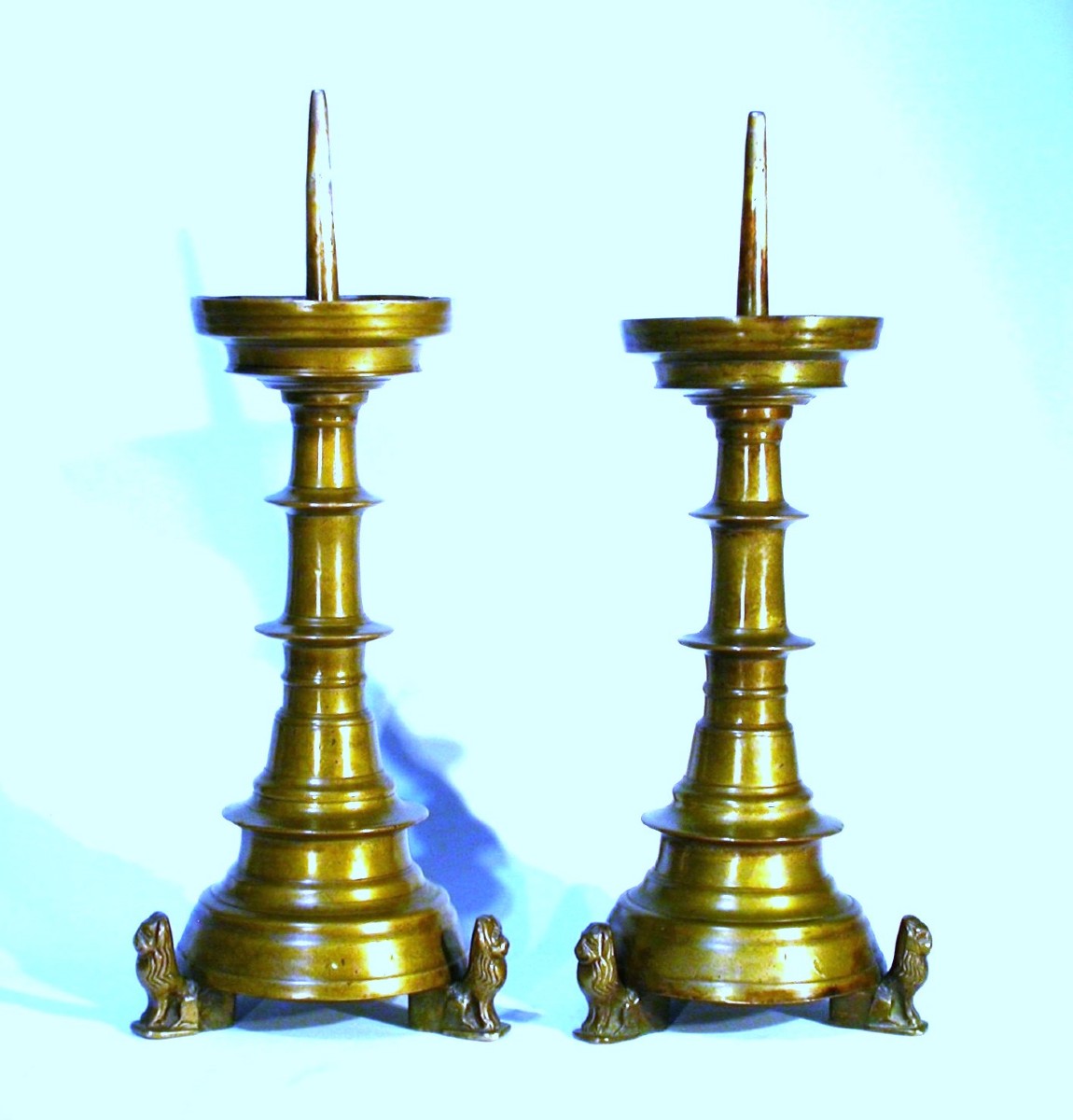 Pair Of Brass Candle Picks - Circa 1500