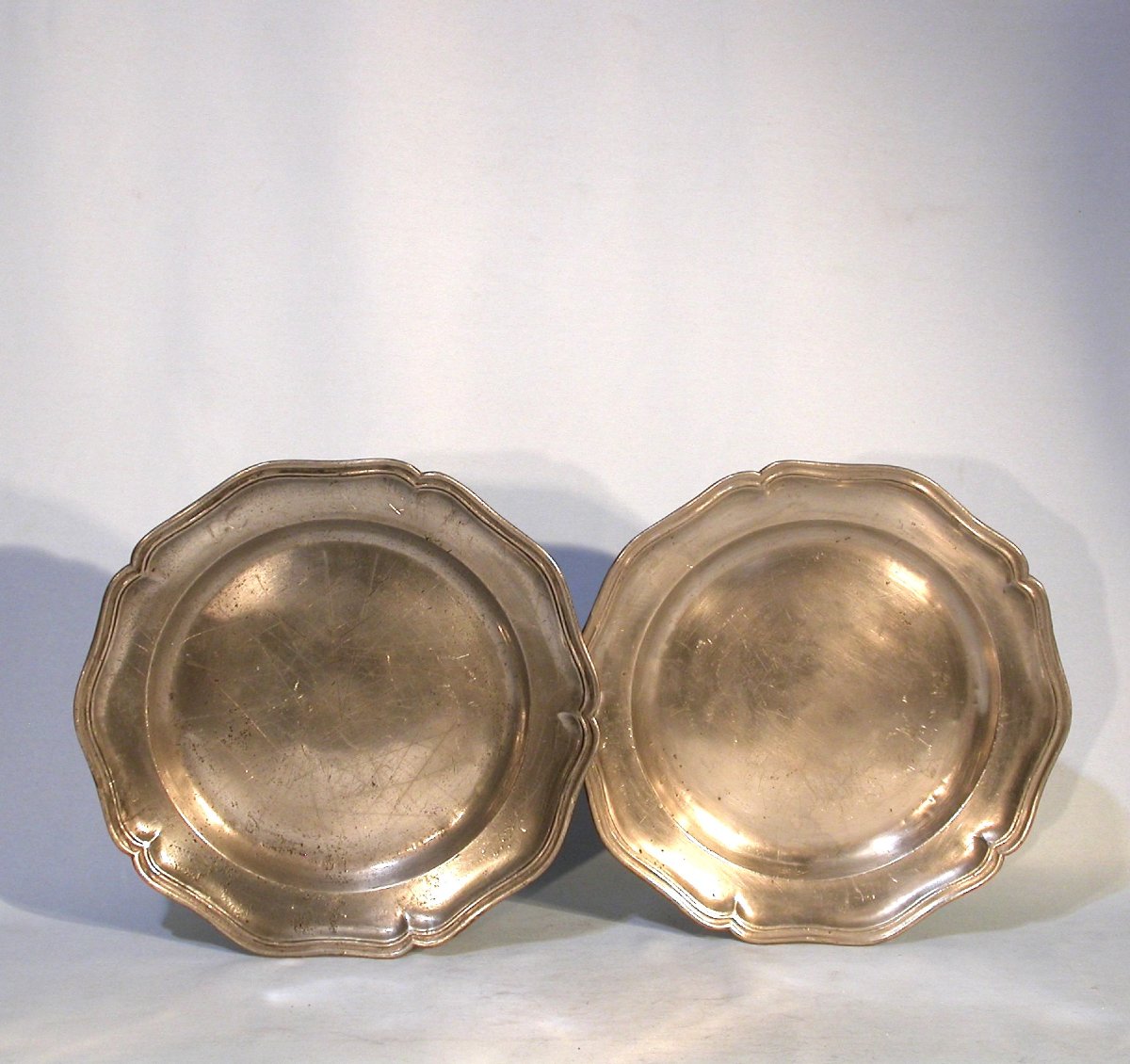 Set Of 8 Pewter Plates - Brussels, 18th Century-photo-3