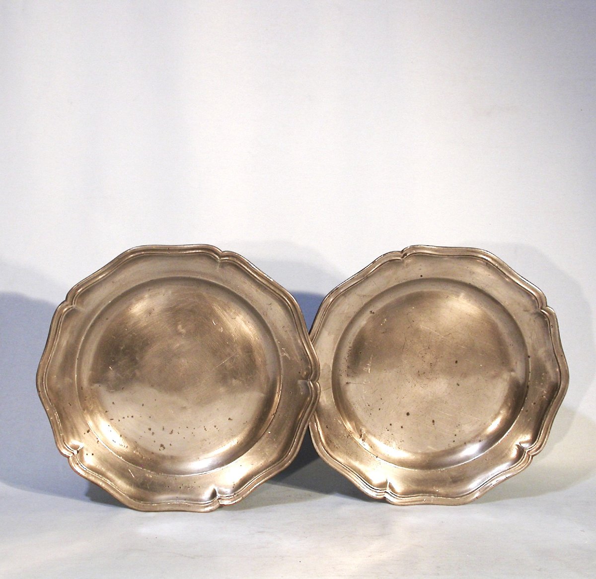 Set Of 8 Pewter Plates - Brussels, 18th Century-photo-4