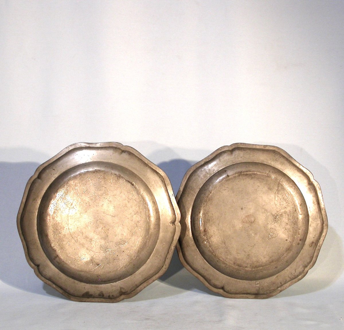 Set Of 8 Pewter Plates - Brussels, 18th Century-photo-3