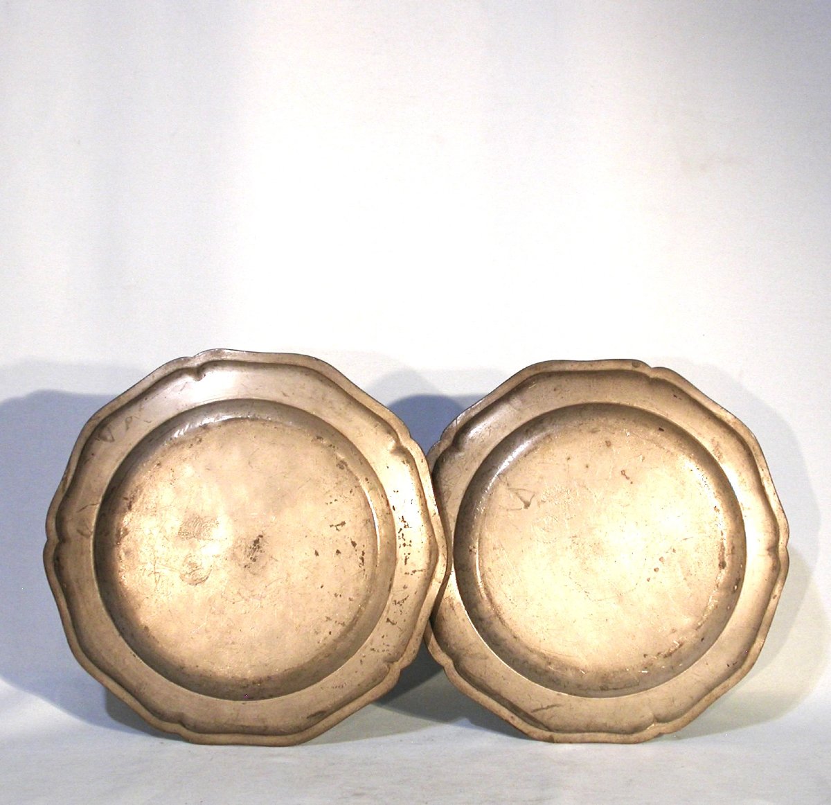 Set Of 8 Pewter Plates - Brussels, 18th Century-photo-5