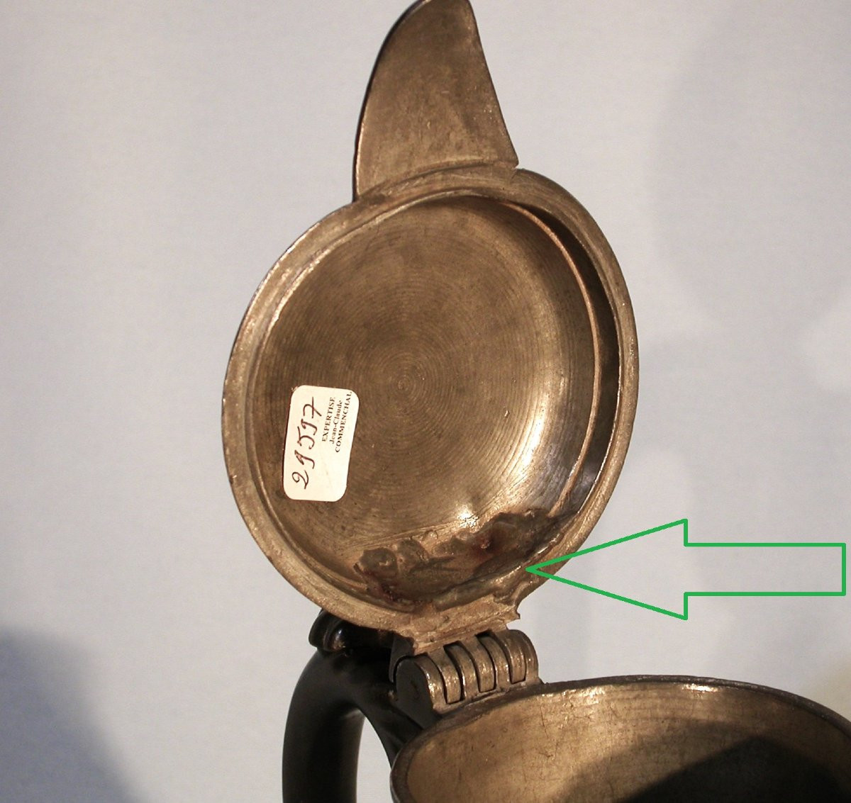 PICHET À VIN EN ETAIN - BRUXELLES, XIX ème s-photo-4