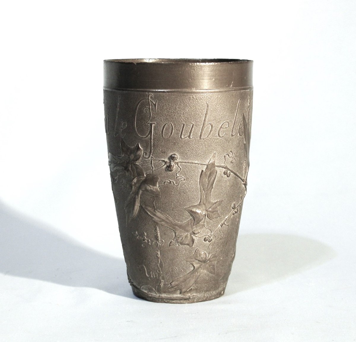 GOBELET "ART NOUVEAU" EN ETAIN DE JULES BRATEAU-photo-4