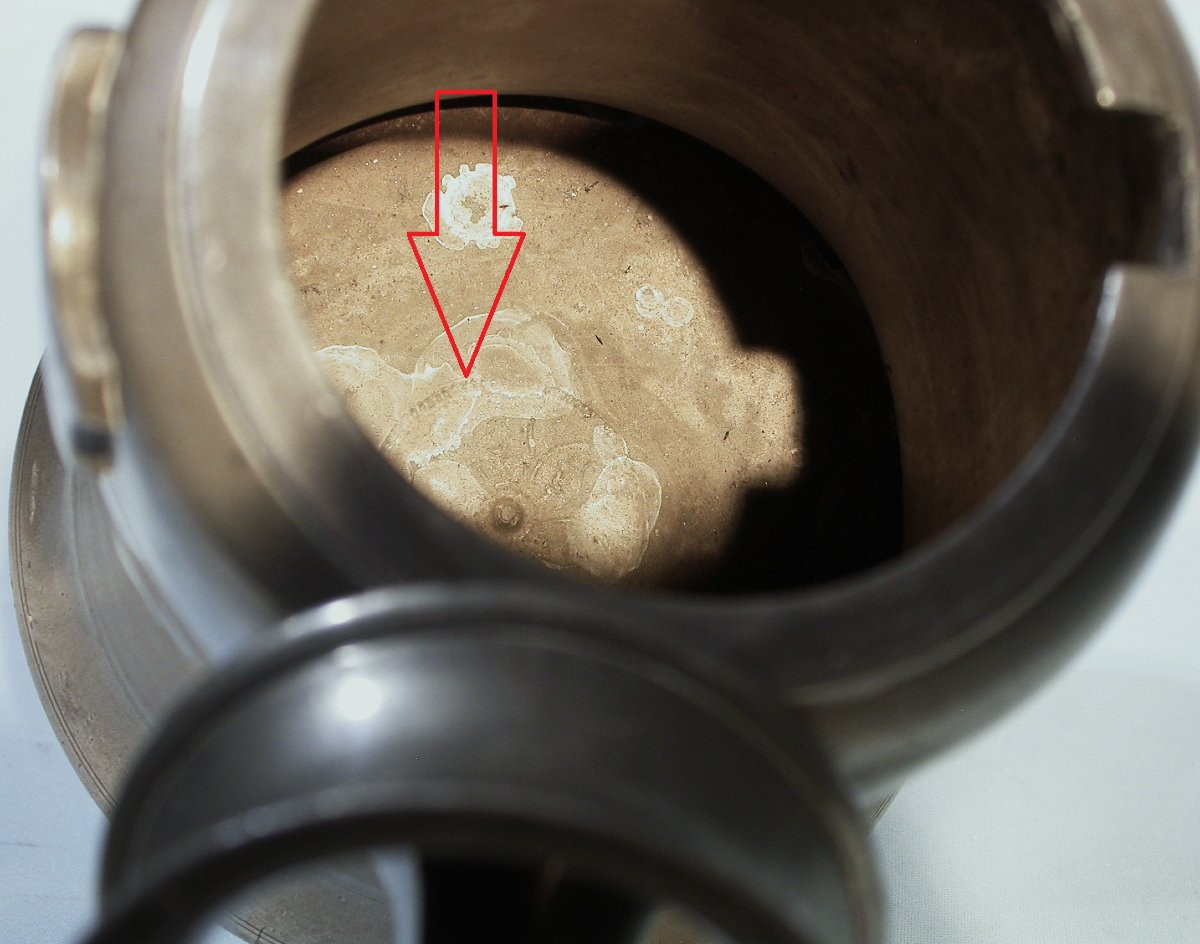 BOUTEILLE À VIN EN ETAIN DITE "GLOCKENKANNE" - ZURICH, XVIII ème s-photo-4