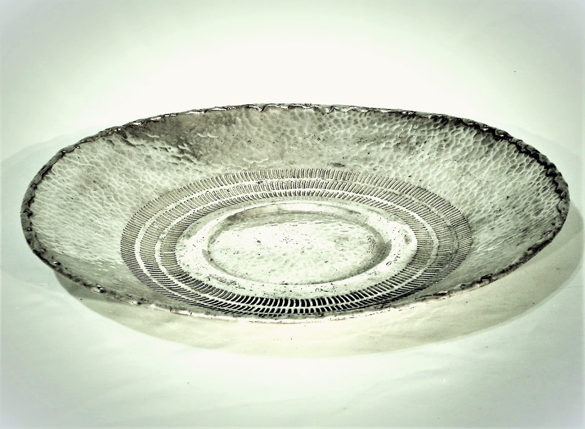 "art Deco" Pewter Bowl By Rene Delavan-photo-4