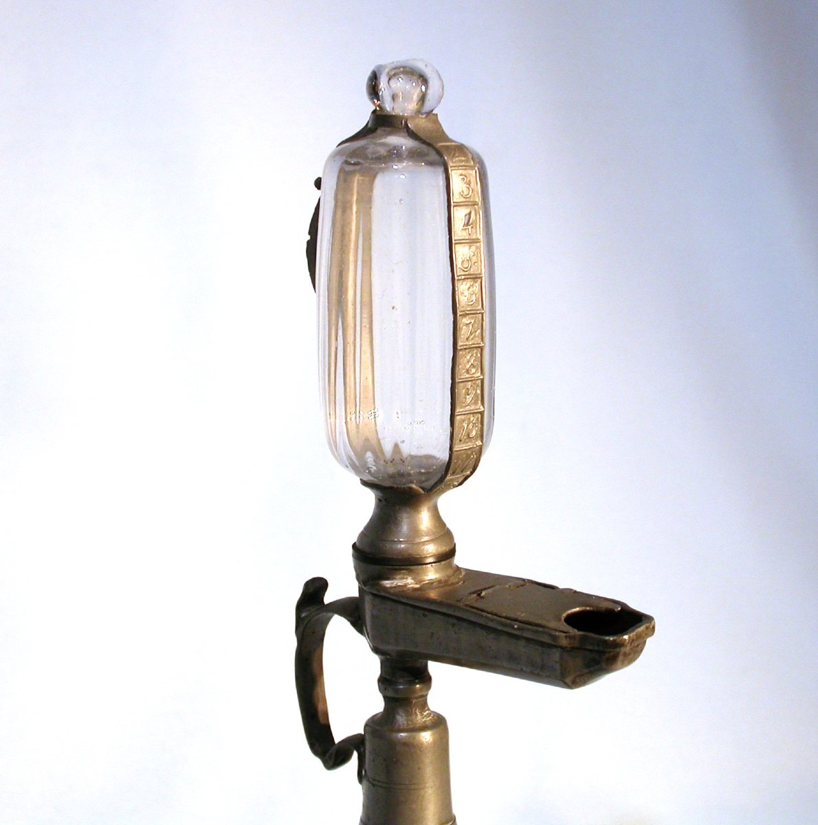 RARE HORLOGE À HUILE EN ETAIN - SAXE (?), DEBUT DU XIX ème s-photo-3