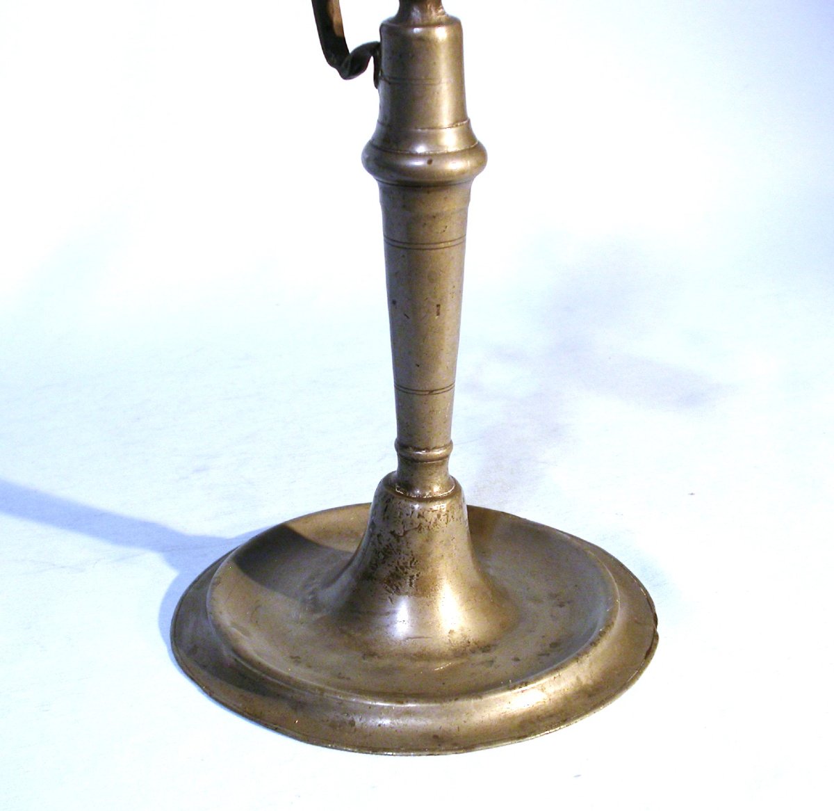 RARE HORLOGE À HUILE EN ETAIN - SAXE (?), DEBUT DU XIX ème s-photo-4